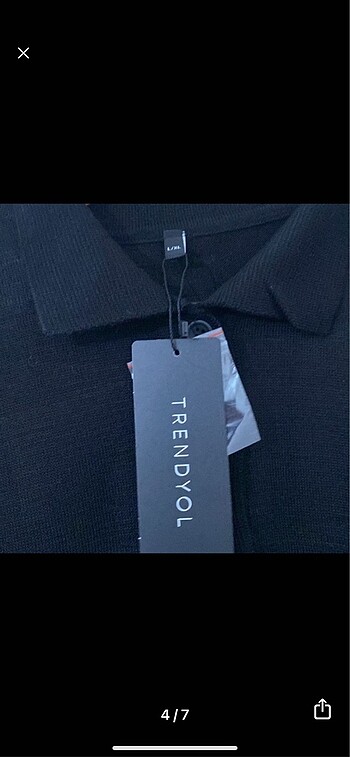 xl Beden siyah Renk Trendyol Polo yaka trıko elbise