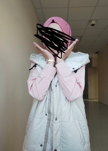 Uzun, Gevşek Kesim Triko Kadın Kaban #şişme mont # yelek - Görsel 5