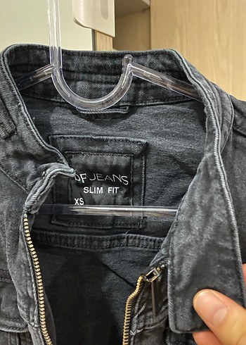 Kadın Siyah Düğmeli Denim Ceket - Görsel 4