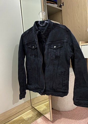 Kadın Siyah Düğmeli Denim Ceket - Görsel 2