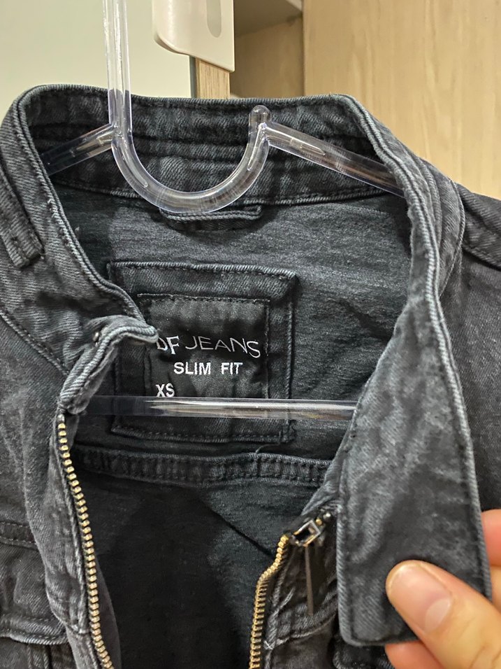 Kadın Siyah Düğmeli Denim Ceket - Görsel 4