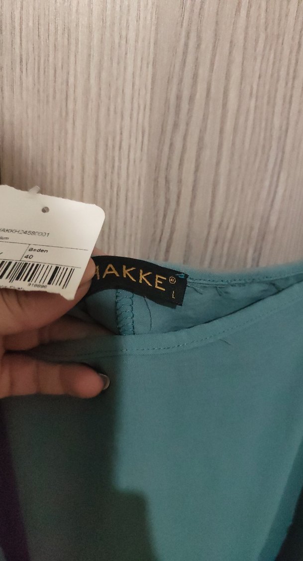 Gevşek Kesim Turkuaz Uzun Keten Tulum - Görsel 3