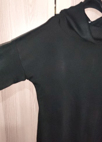 Siyah Salaş Yaka Detaylı Kadın Kazak - Görsel 3