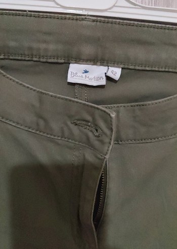 Kadın Kamuflaj Desenli Haki Kemerli Pantolon - Görsel 2