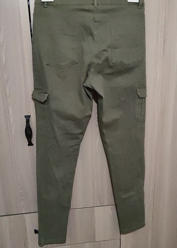 Kadın Kamuflaj Desenli Haki Kemerli Pantolon - Görsel 3