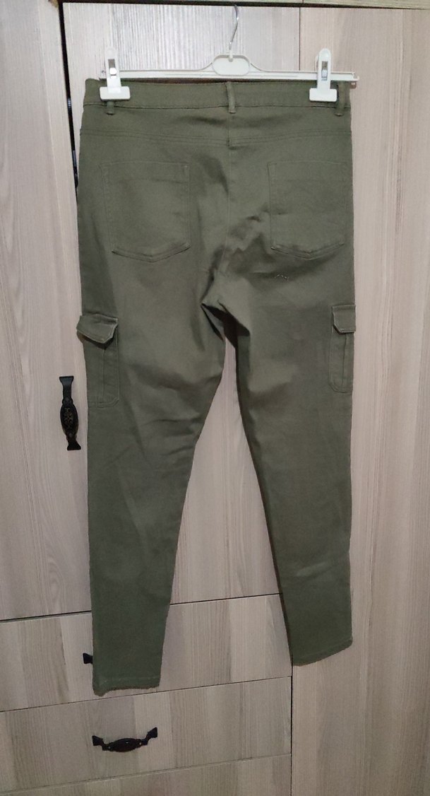 Kadın Kamuflaj Desenli Haki Kemerli Pantolon - Görsel 3