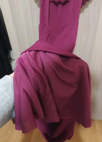 Mor Straplez Bohem Uzun Elbise - Görsel 7