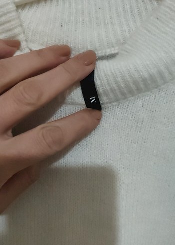 Beyaz Kadın Triko Kazak - Görsel 3