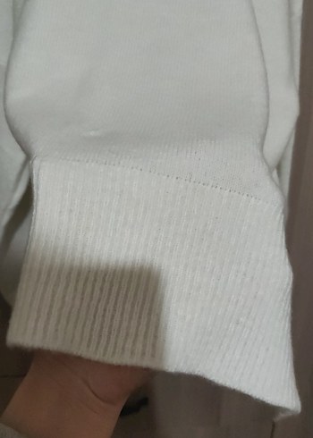 Beyaz Kadın Triko Kazak - Görsel 5