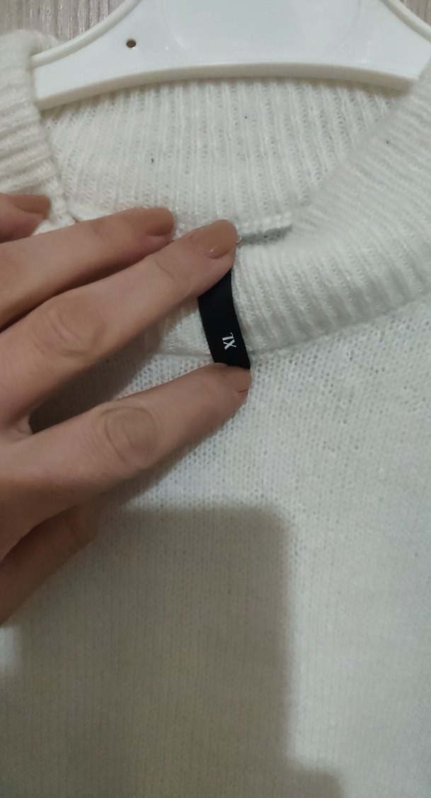 Beyaz Kadın Triko Kazak - Görsel 3