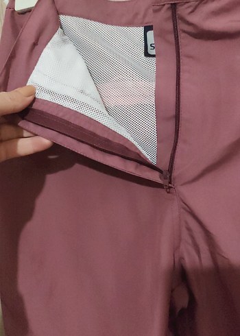 Bordo Kadın Bol Kesim Kemerli Kumaş Pantolon - Görsel 4