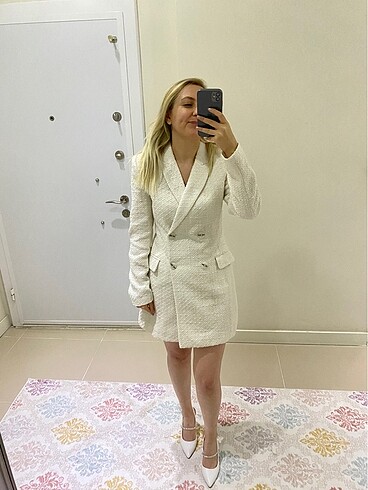 s Beden Stradivarius Dokulu Blazer Elbise