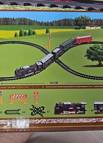  23 parça oyuncak klasik tren seti 