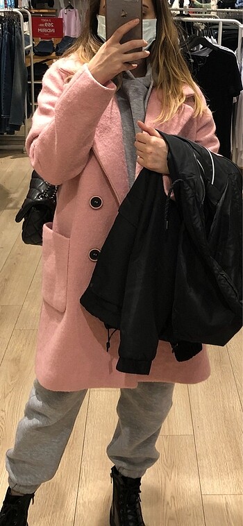 s Beden pembe Renk PEMBE KABAN