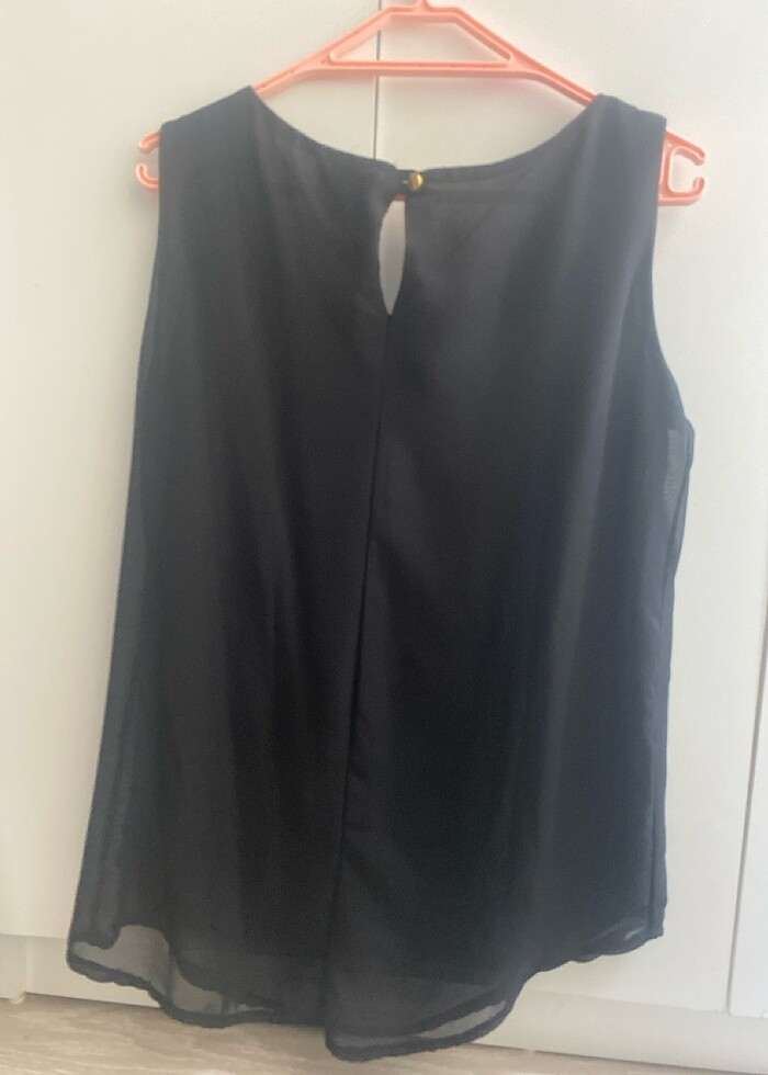 Sıfır kol tül gömlek - Görsel 2