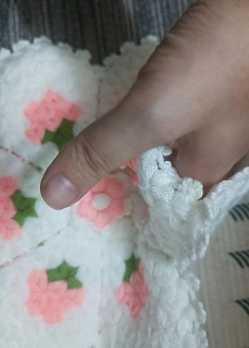 Renkli Nakışlı Pembe lif el giriyo çift taraflı - Görsel 5