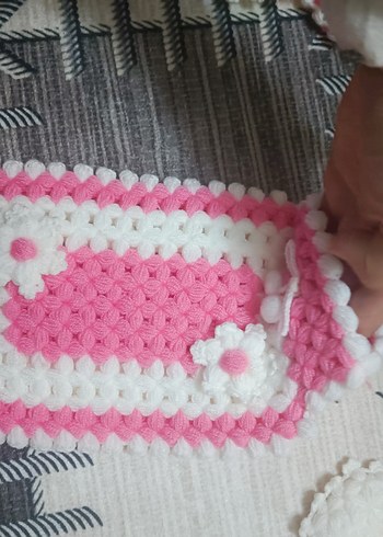 Renkli Nakışlı Pembe lif el giriyo çift taraflı - Görsel 7