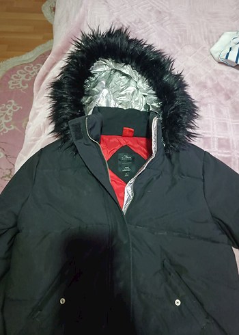 Kadın Gri Midi Kaban, Fermuarlı, Sokak Stili - Görsel 2