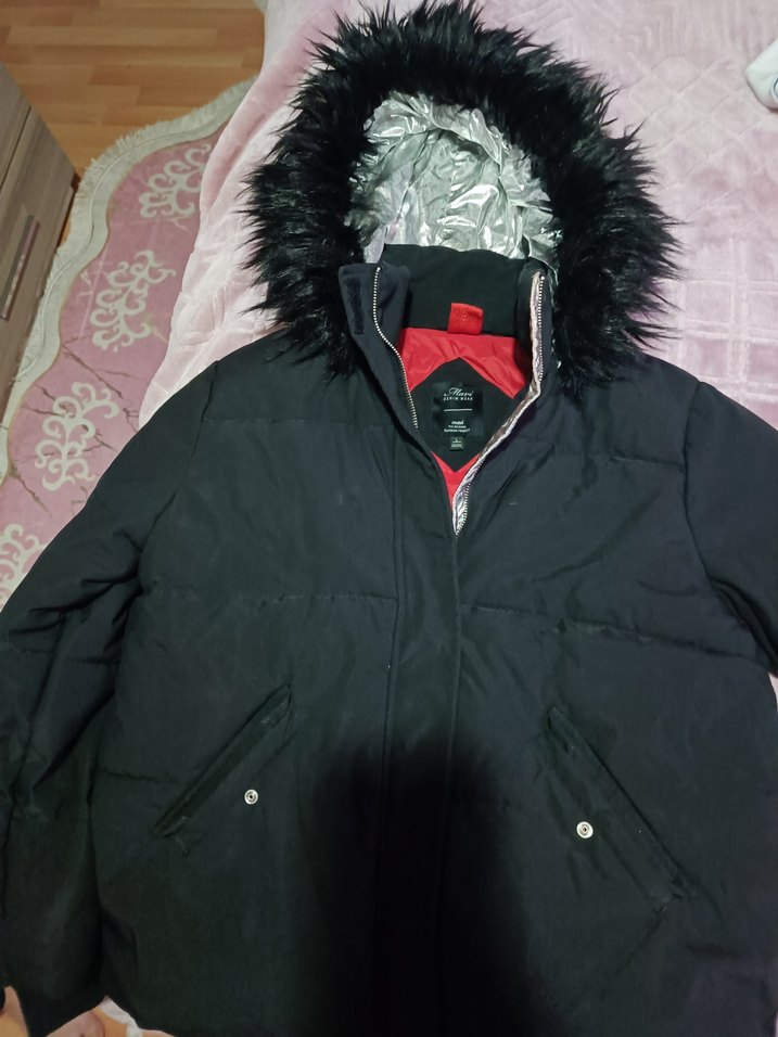 Kadın Gri Midi Kaban, Fermuarlı, Sokak Stili - Görsel 4