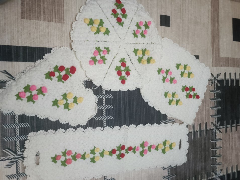 Çiçek Desenli Renkli Banyo Süngeri 4 lü set - Görsel 3