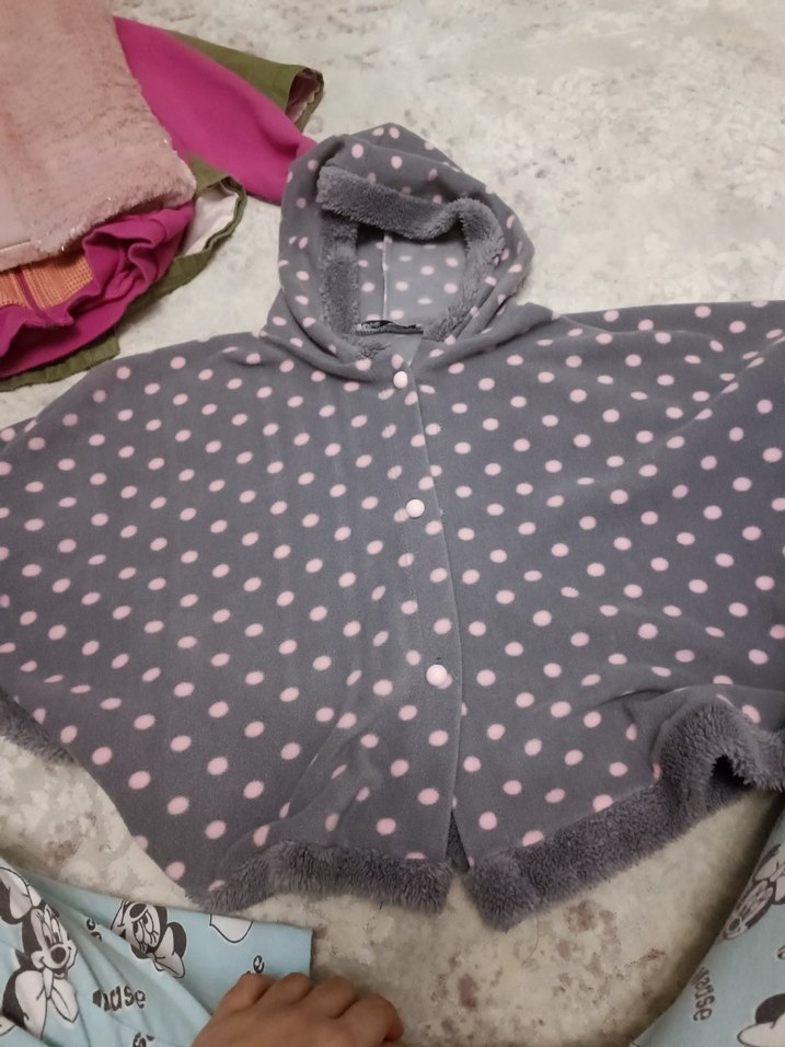 Kız Çocuk Gri panço 4-5 Yaş - Görsel 2