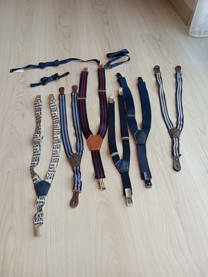 Çocuklar için Çoklu Renkli Deri Askılar ve Kemerler - Görsel 2