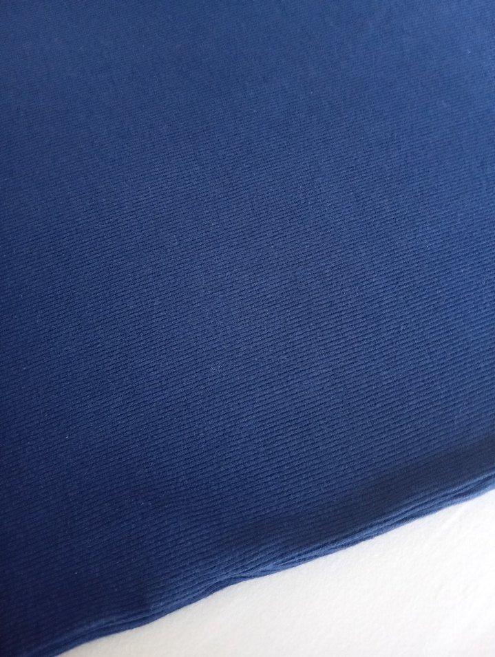 Koyu Mavi Kısa Kollu Midi Elbise - Görsel 3