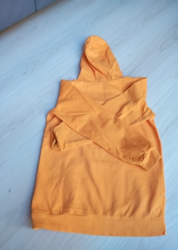 Sarı Kapüşonlu Fermuarlı Kadın Sweatshirt - Görsel 3