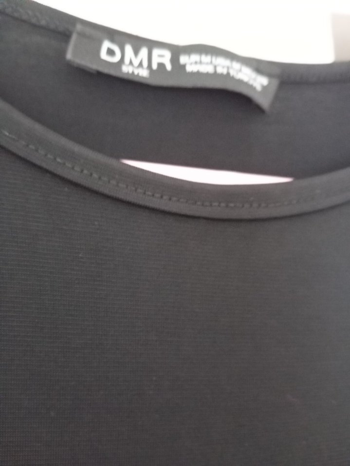 Siyah Uzun Drapeli Kadın Elbise - Görsel 3