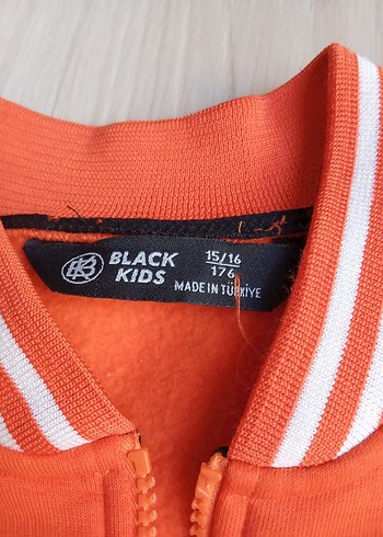 Turuncu Erkek Çocuk Fermuarlı Sweatshirt - Görsel 3