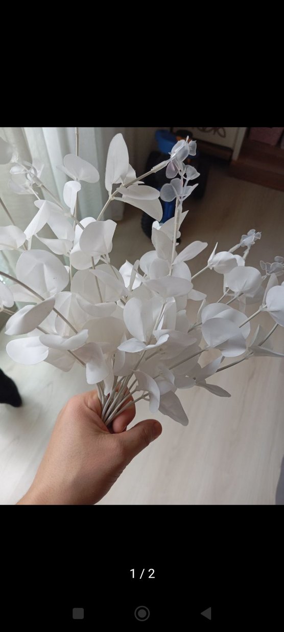 Beyaz Dekoratif Vazolu Yapay Çiçek Demeti - Görsel 2