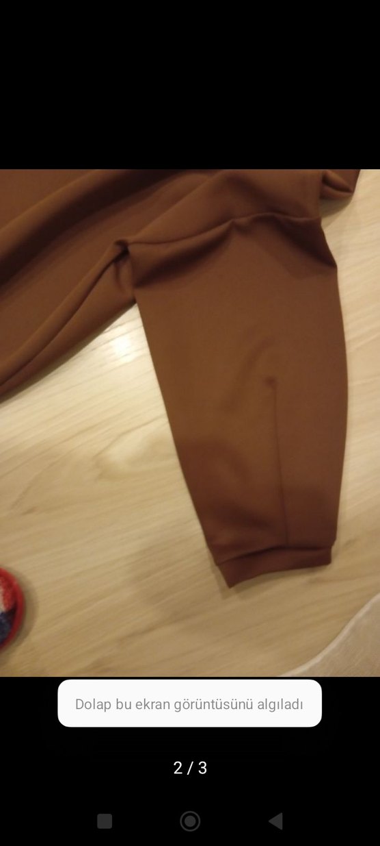 Kahverengi Kadın Boğazlı Sweatshirt - Görsel 3