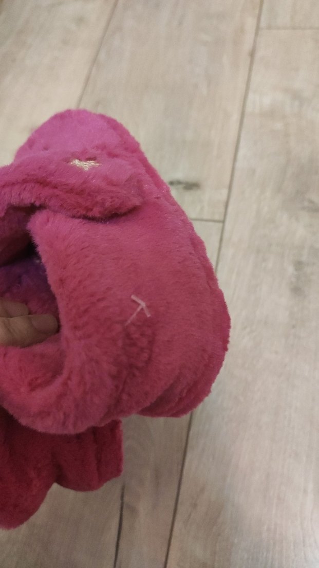 Kız Çocuk Pembe Nakışlı Peluş Terlik - Görsel 3