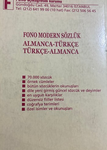 Fono Modern İngilizce-Türkçe Sözlük - Görsel 3