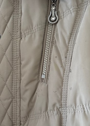 Kürk Detaylı Bej Kadın Kışlık Ceket - Görsel 7