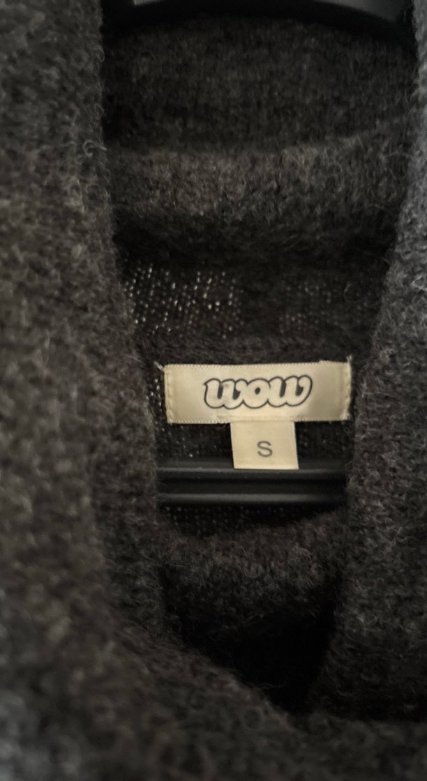 Gri Kadın Boğazlı Örgü Kazak - Görsel 2