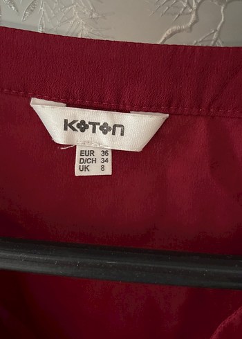 Bordo V Yaka Kısa Kollu  Gömlek - Görsel 3