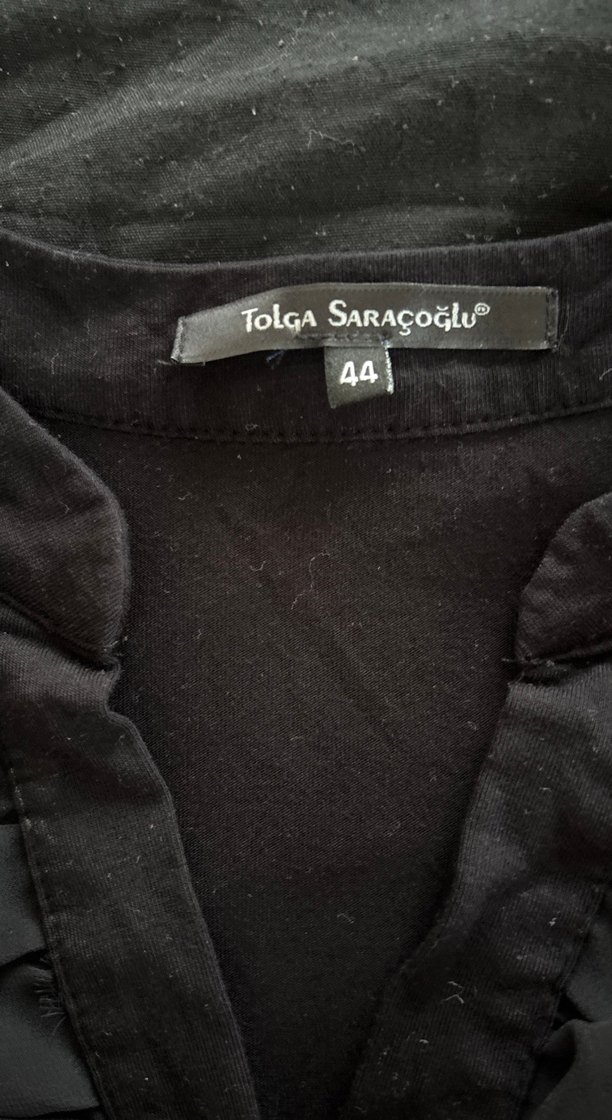 Düğmeli Siyah V Yaka Hamile Bluzu - Görsel 5