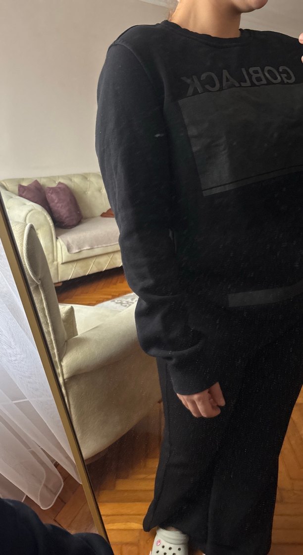 Siyah Kadın Sweatshirt - Görsel 2