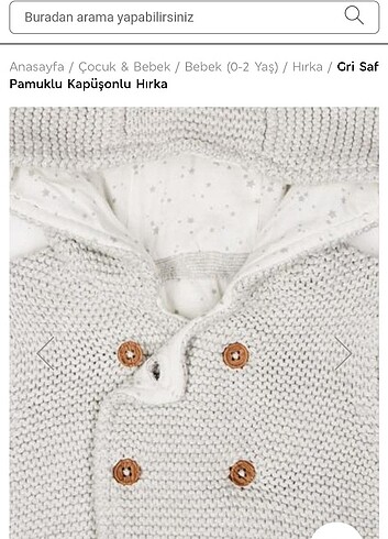 Marks and Spencer  Gri Saf Pamuklu Kapüşonlu Örme Hırka 
 - Görsel 2