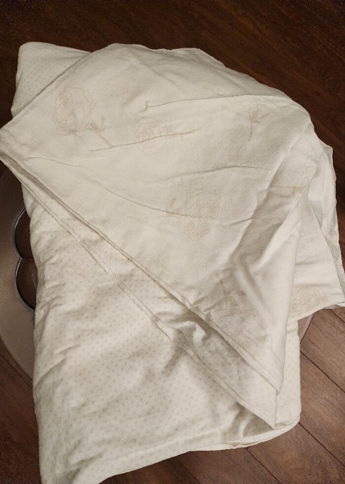 Saten çift kişilik nevresim takımı ekru - Görsel 3