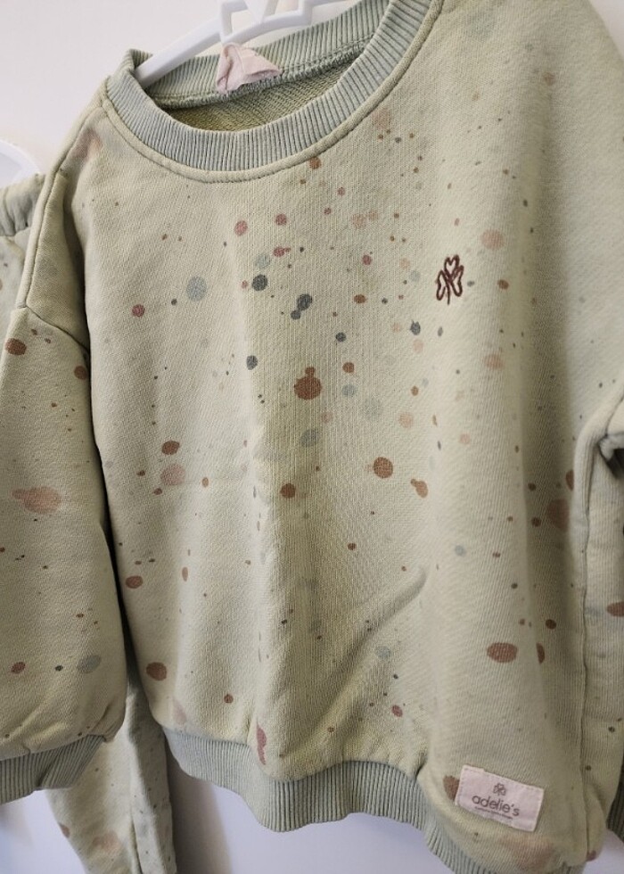 Adelie's Organik Pamuklu Sweatshirt Takım Damla Yeşil

 - Görsel 5