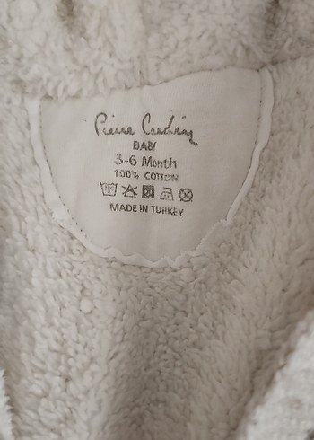 krem Örgü Bebek Tulumu Kapüşonlu - Görsel 2