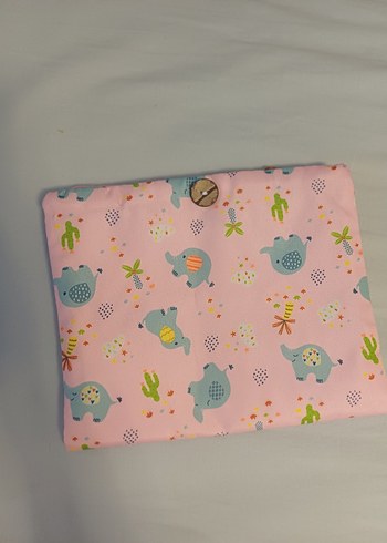 Pembe Fil Desenli Bebek Çantası - Görsel 2