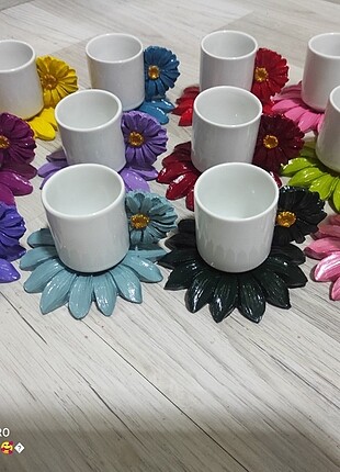 Papatyalı fincan takımı 