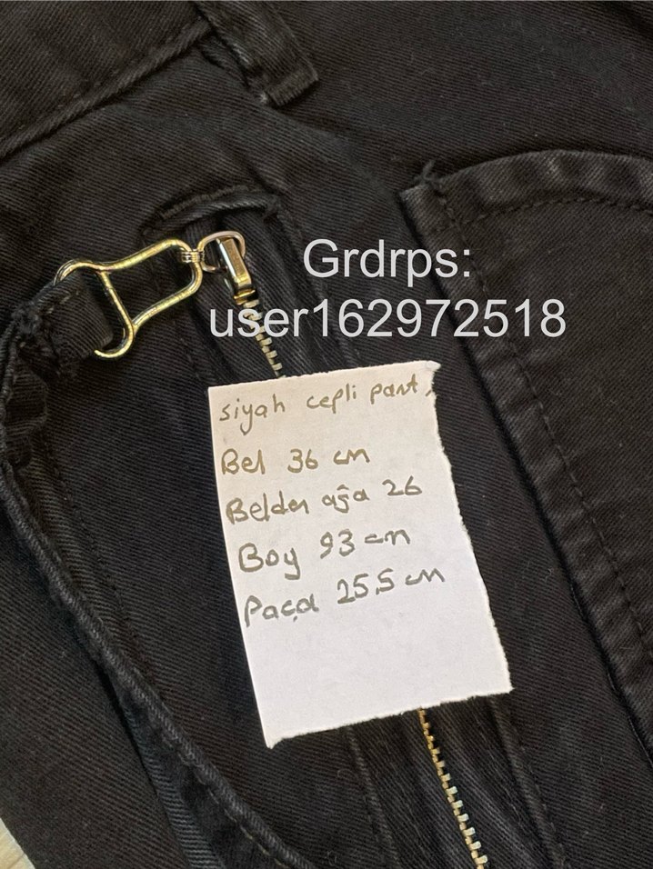 y2k Siyah Bol Kesim Kargo Pantolon kaykaycı gotik punk - Görsel 4