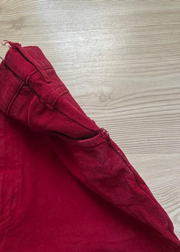Kırmızı Rahat Kesim kaykaycı Pantolon - Görsel 5