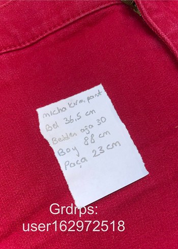 Kırmızı Rahat Kesim kaykaycı Pantolon - Görsel 6