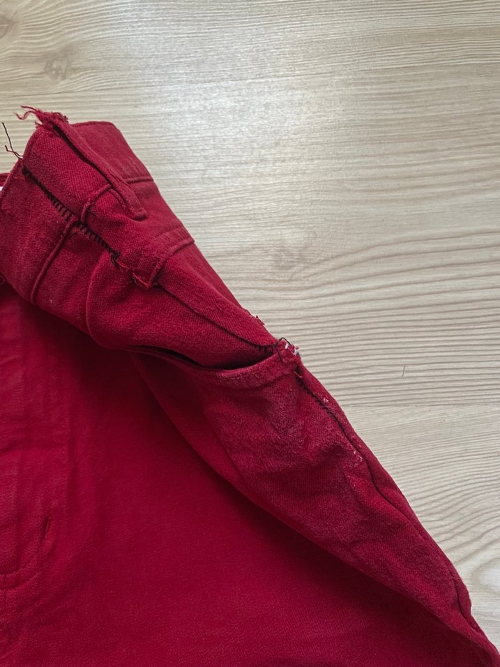Kırmızı Rahat Kesim kaykaycı Pantolon - Görsel 5