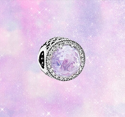 Lila taşlı charm